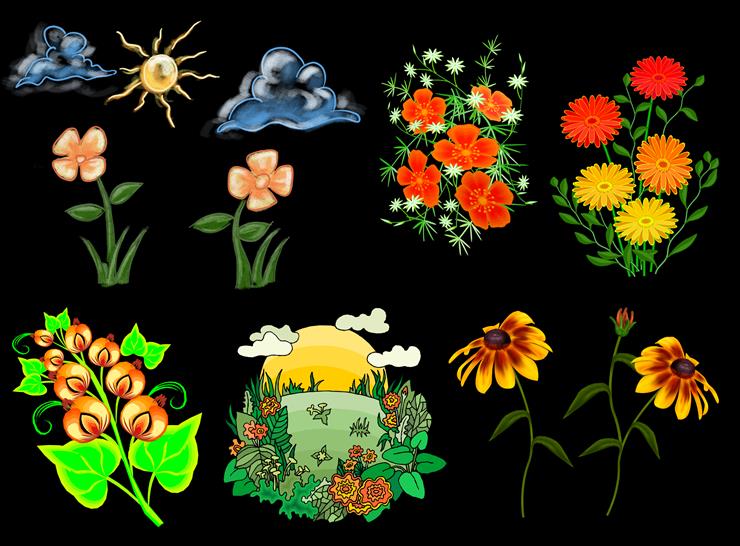 Kwiaty-szblony Flowers - templates - 3.png