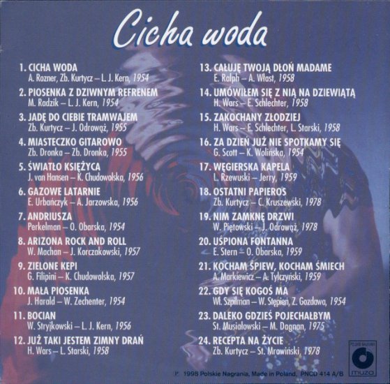 1998 - Cicha woda - Cicha woda - spis utworów.jpg