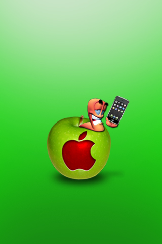 Gry, filmy, kreskówki Games, Movies, Cartoons - iPhone Apple Worms.jpg
