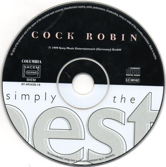 Cock Robin - Simply The Best 1999 - Płyta.jpg