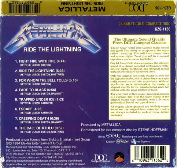 1984 - Ride the lightning DCC gold remaster 2000 - Sleeve 2.jpg