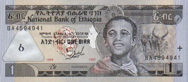 Banknoty Etiopia - ethiopiap46-1Birr-1997-donated_f.jpg