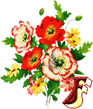 Alfabety z Bukietem kwiatów - 021 - F.gif