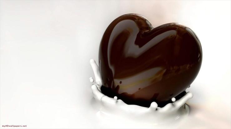Tapety na ekran 1366x768 - Milk-and-Chocolate-heart-1366x768.jpg