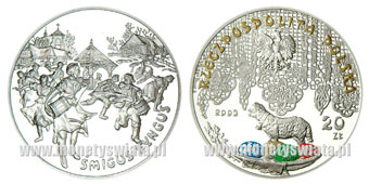 Srebrna kolekcja - 20 złotych Śmigus Dyngus srebro 2003 r..jpg